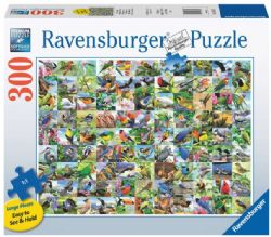 RAVENSBURGER CASSE-TÊTE 300 LARGES PIÈCES - 99 PLUMAGES ÉCLATANTS (OISEAUX)  #16937
